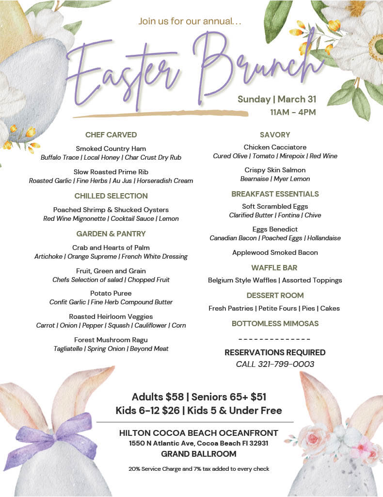 Easter Brunch at the Hilton Cocoa Beach Oceanfront