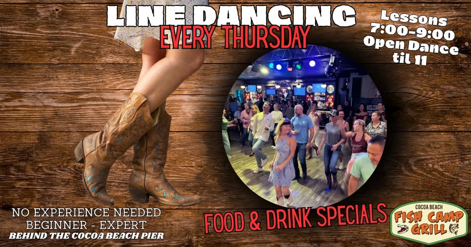 Line Dancing Thursday at Cocoa Beach Fish Camp