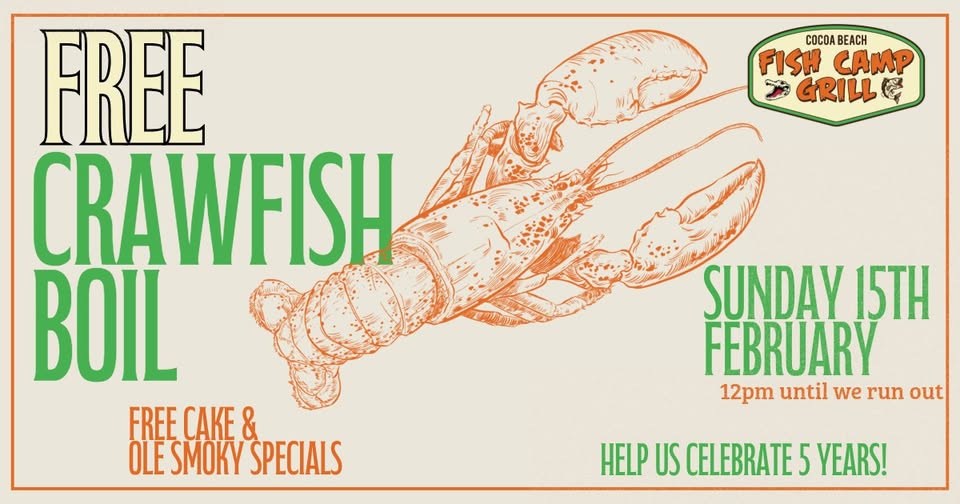 Fish Camp Five-Year Anniversary – Free Crawfish Boil